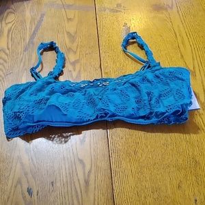 BECCA Womens Bikini TOP LARGE New Summer Ruffled  Cruisewear Beach NEW Resort